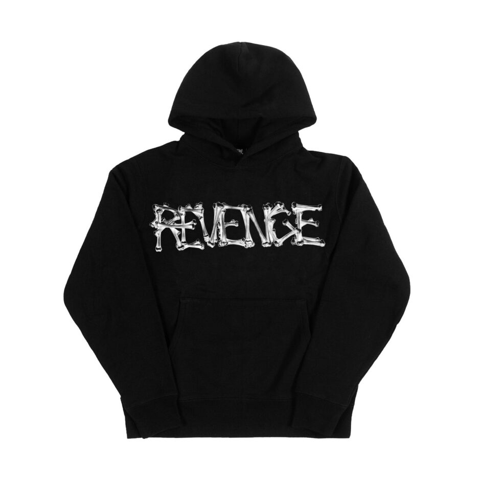 Revenge x OTF Lil Durk X-Ray Bones Hoodie Black